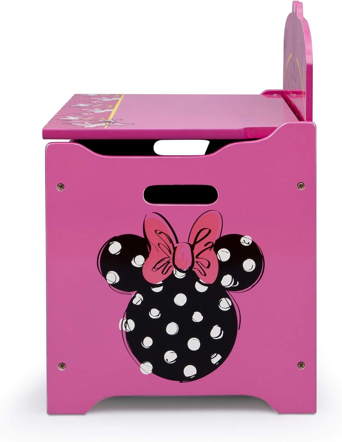 Disney Minnie Mouse Deluxe Wood Toy Box by Delta Children, Greenguard Gold Certified