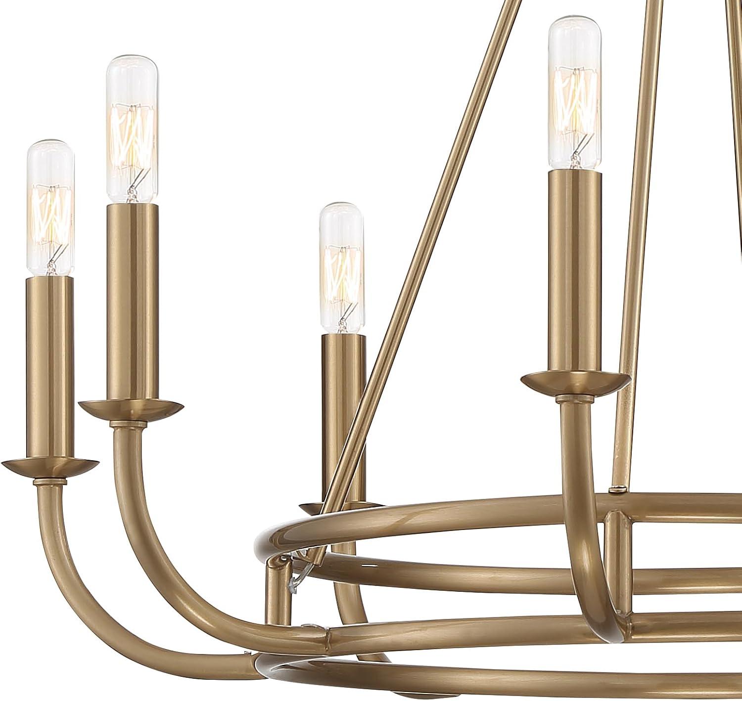 8 Light Chandelier-Aged Brass Finish    -Traditional Installation Crystorama Lighting Bai-A2108-Ag