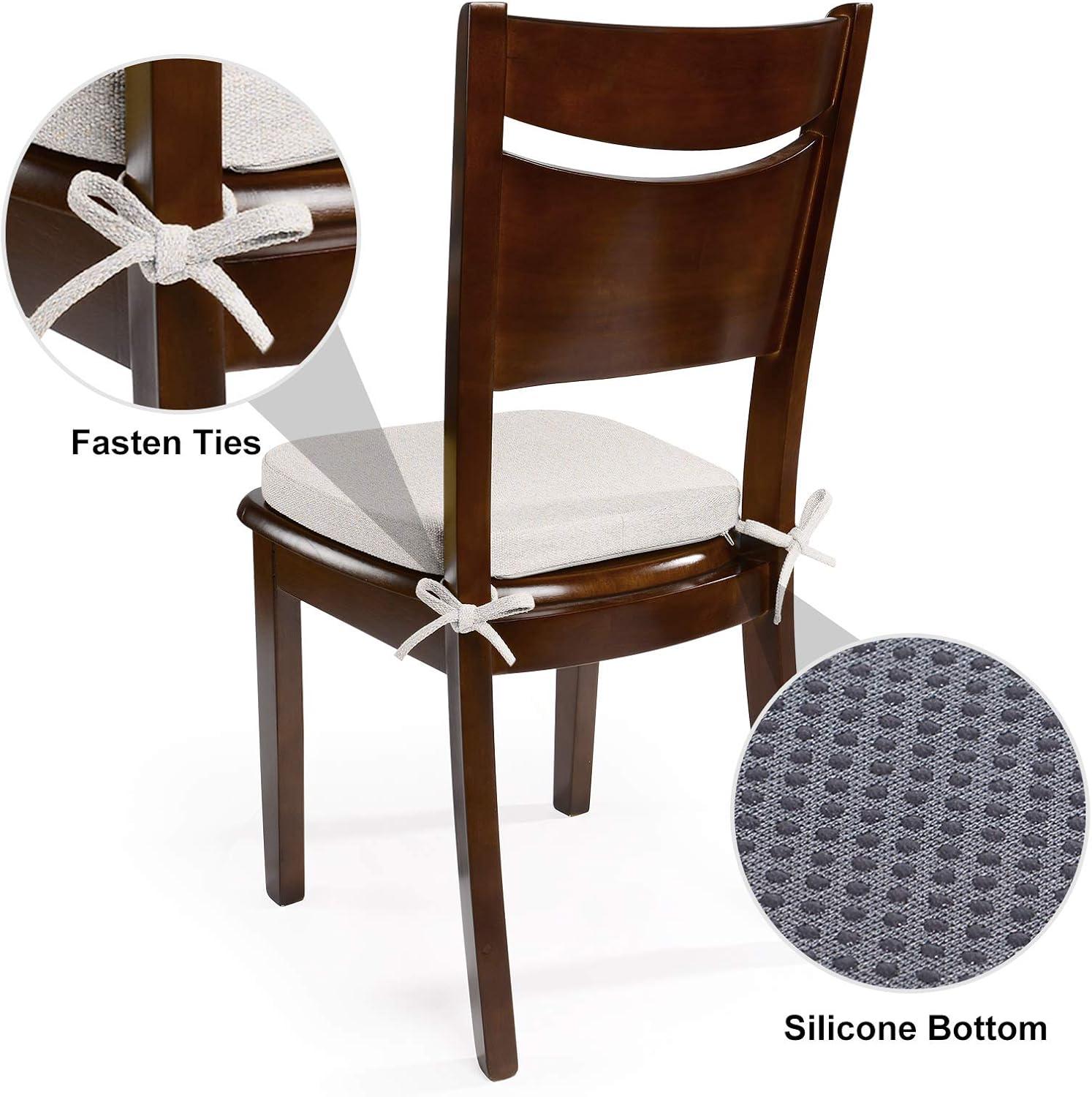 Chair Cushions for Dining Chairs Set of 4 - Off White