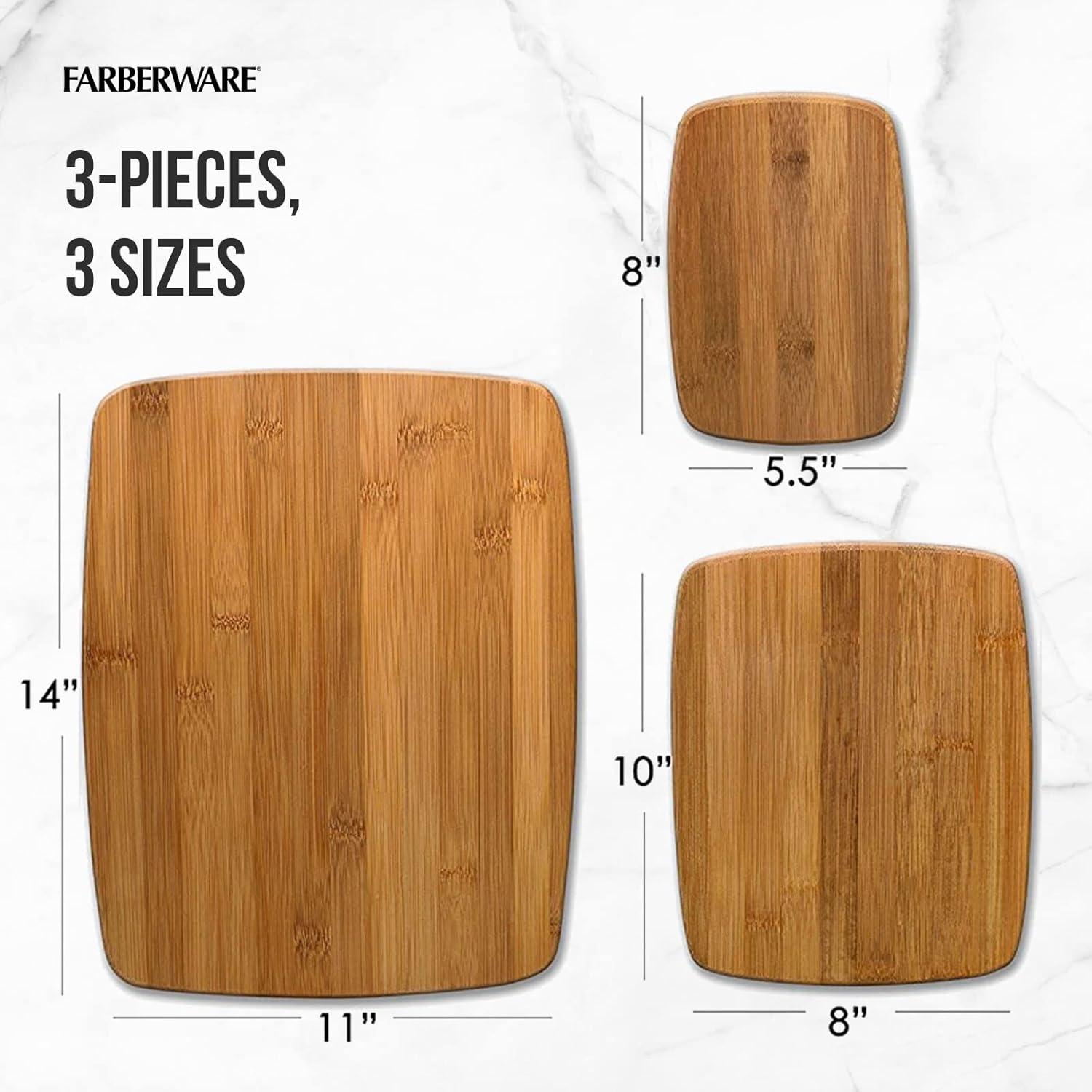 Bamboo Rectangular 3-Piece Cutting Board Set