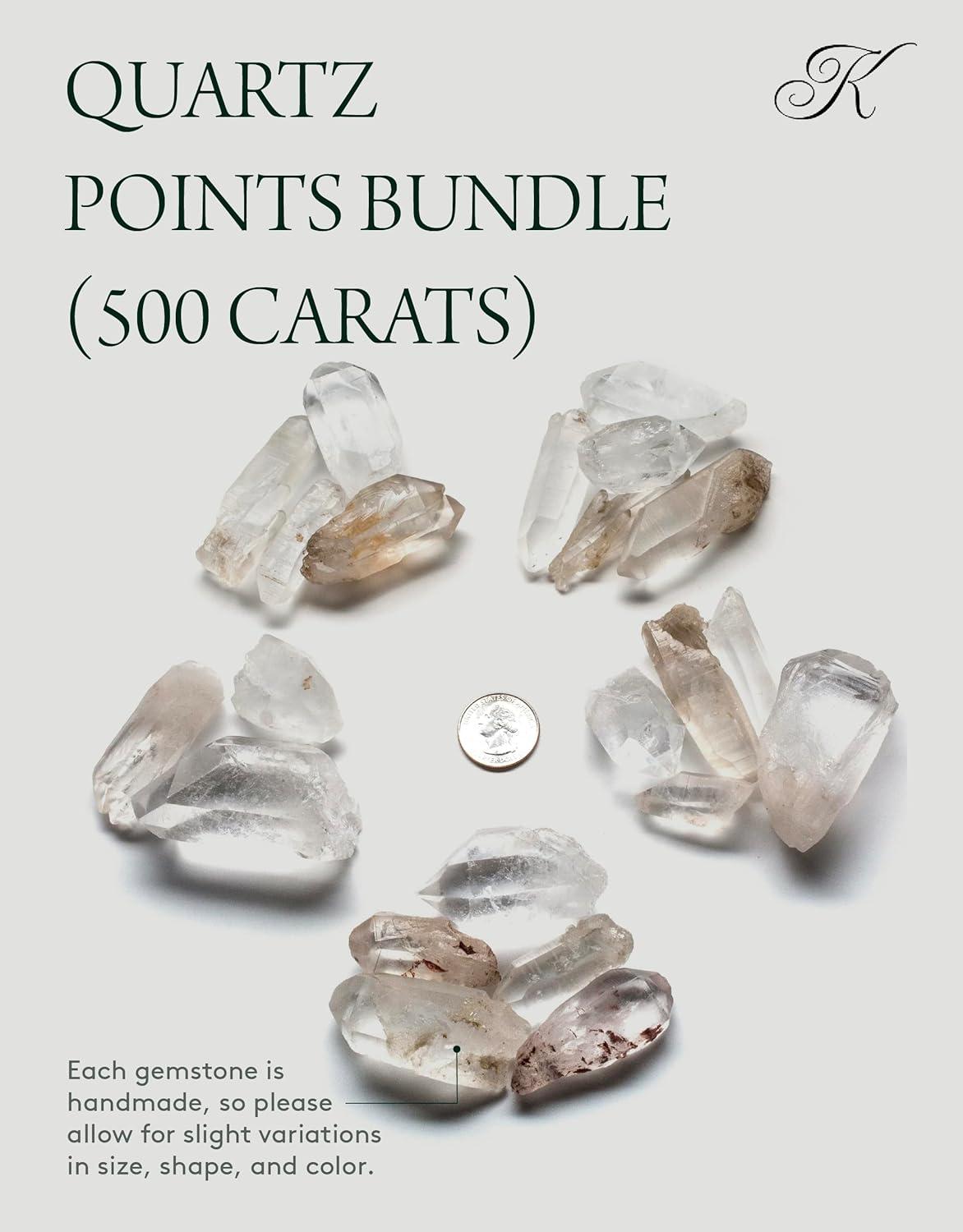 Natural Tangerine Quartz Points Set for Energy and Clarity