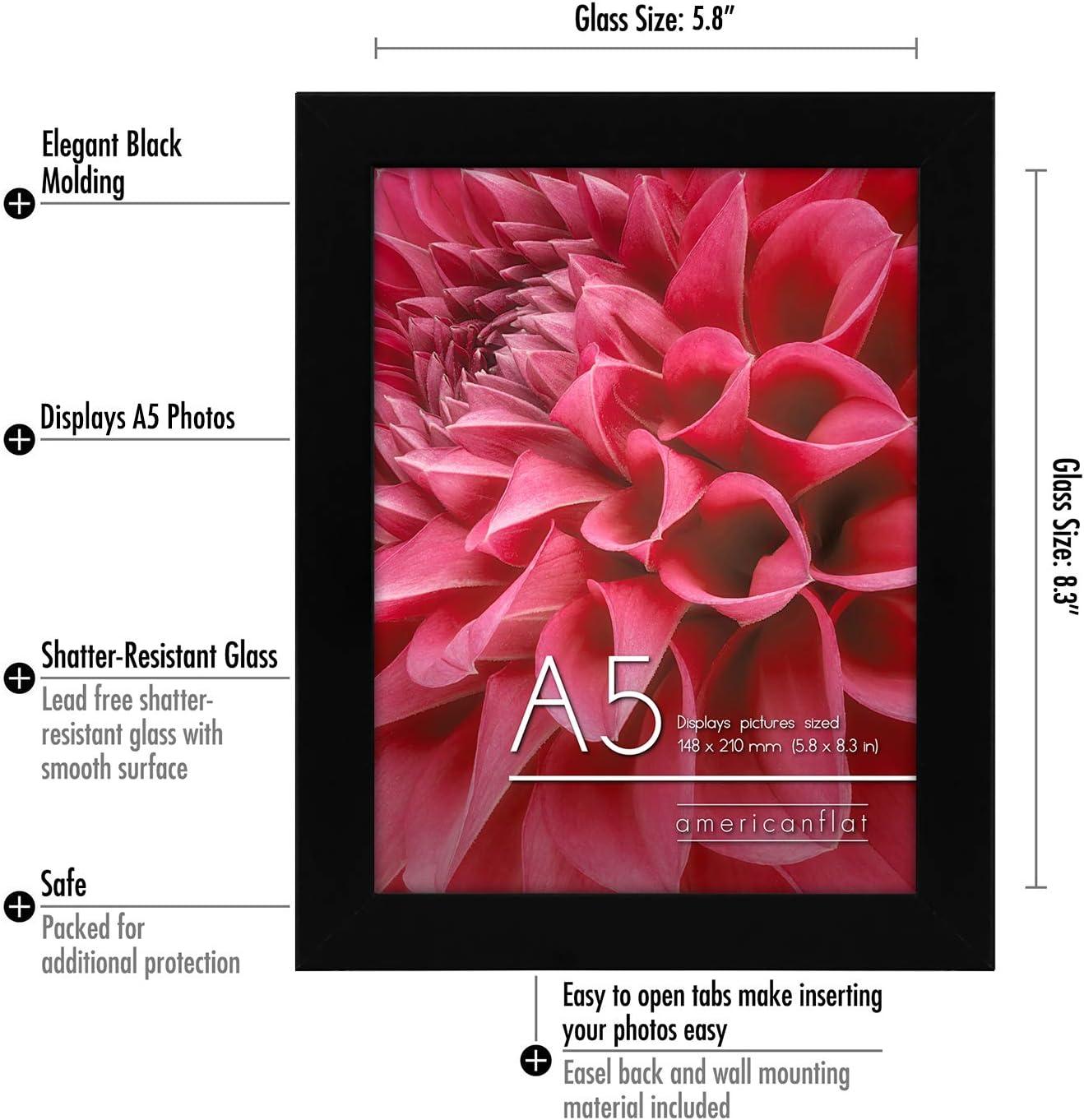 Americanflat A5 Picture Frame, Black