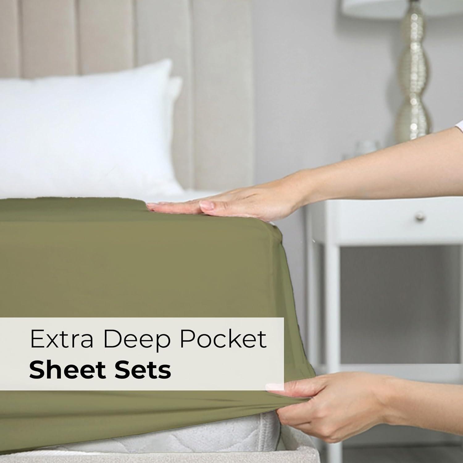 6 Piece Extra Deep Pocket Microfiber Sheet Set - CGK Linens