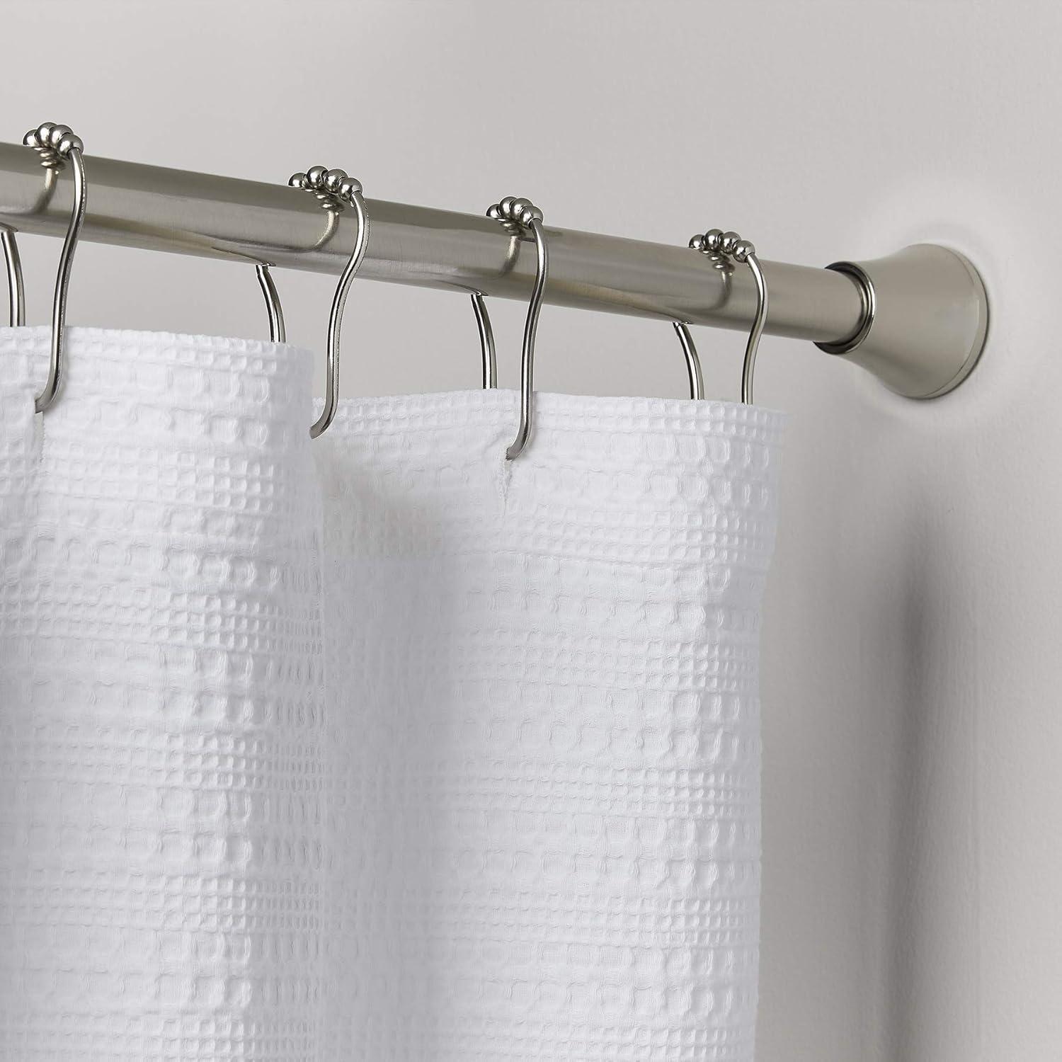 Adjustable Polished Nickel Tension Shower Curtain Rod 43-72"