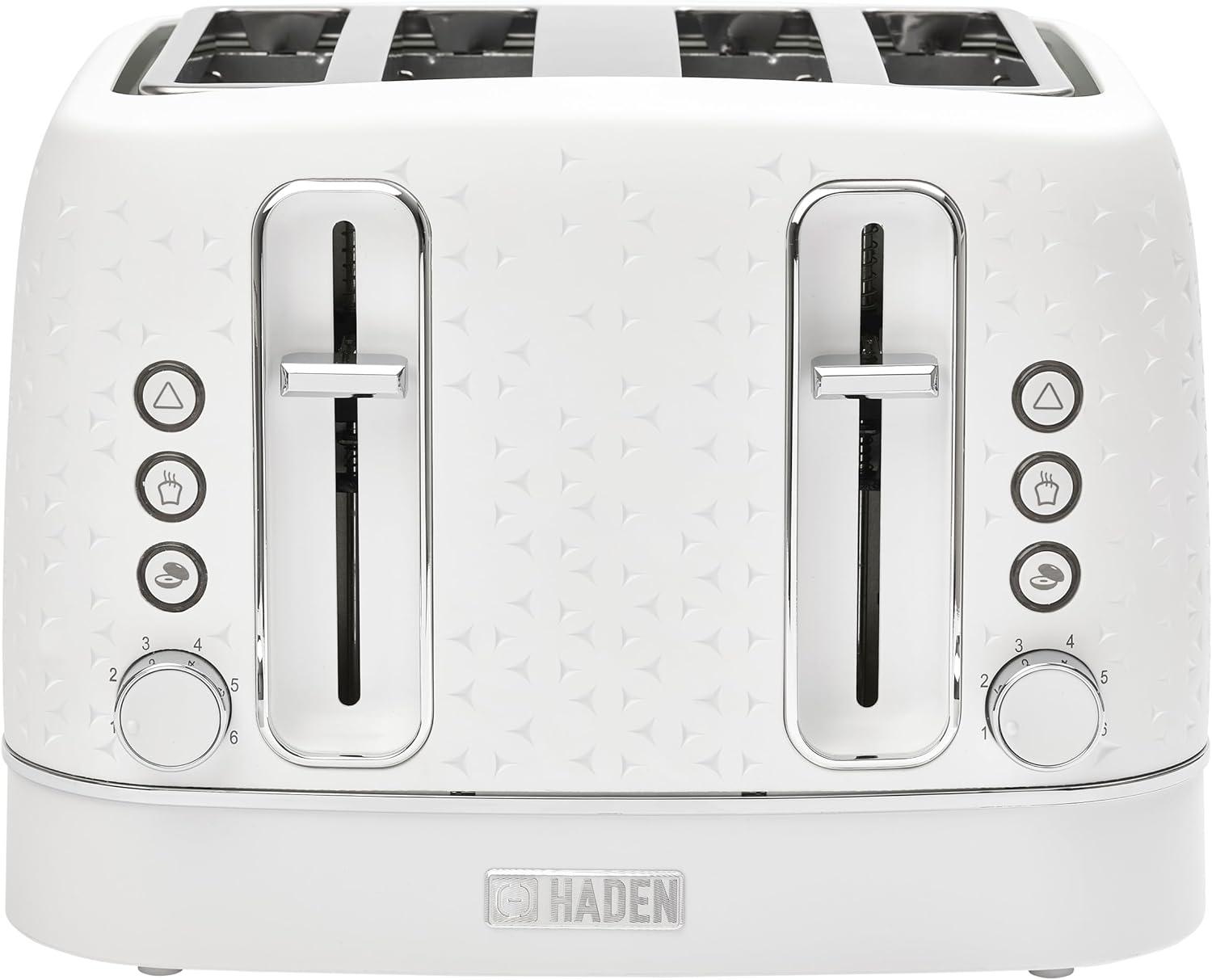HADEN Starbeck White 4-Slice Toaster