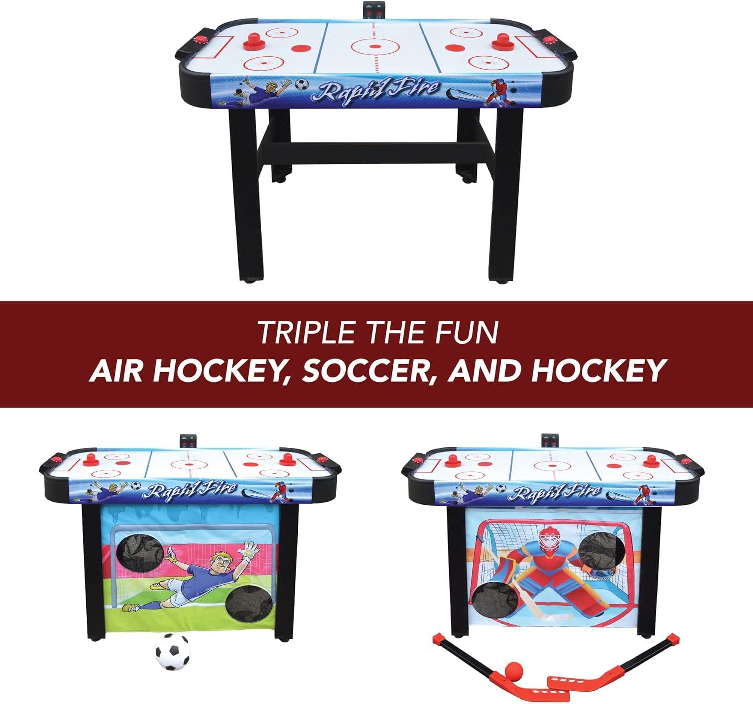42" Rapid Fire Air Hockey Multi-Game Table