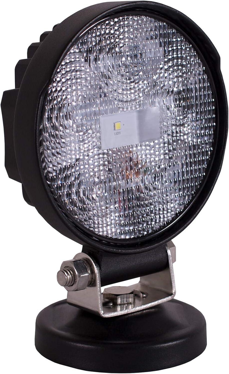 Buyers Products 1492130 4" MMF7 Round LED Flood Light w/Magnetic Mounting Base, 6 LEDs, 1,140 Lumens, 30" Lead Length, Work Flood Light For Trucks, Trailers, ATVs, RVs & More