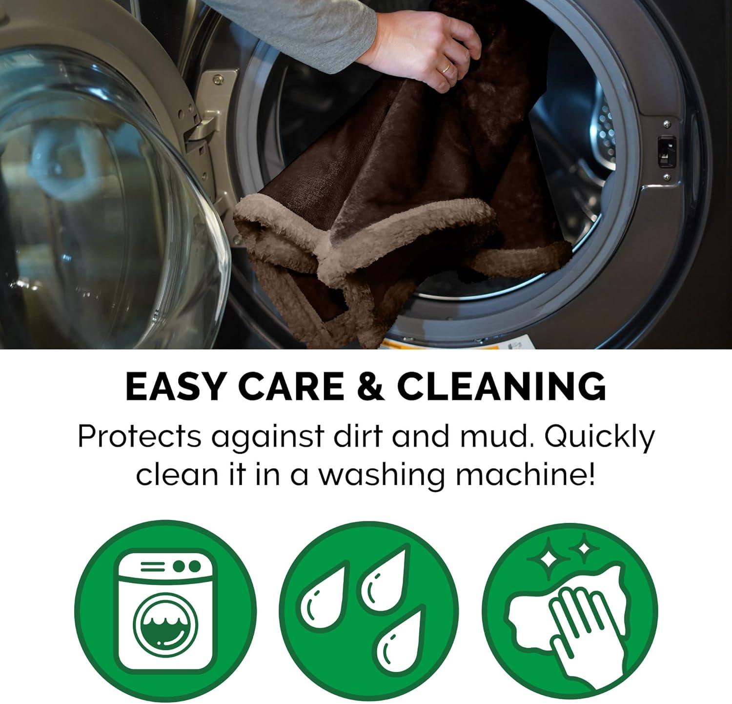 FurHaven Snuggly & Warm Soft-Edge Warming Waterproof Blanket