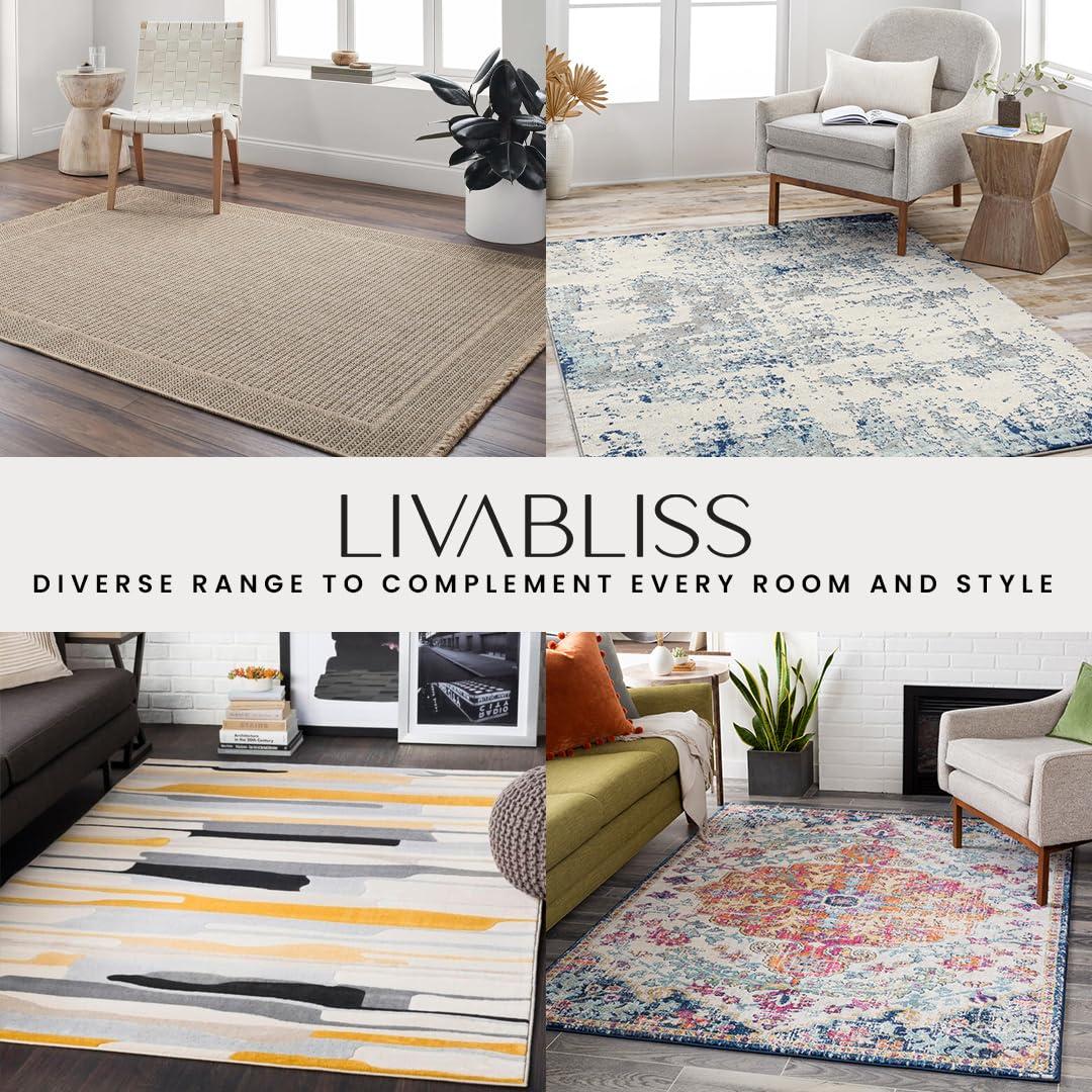 Livabliss 3'11"x5'7" Worsham Traditional Rug Orange: Medium Pile, Fade & Stain-Resistant, Indoor Use