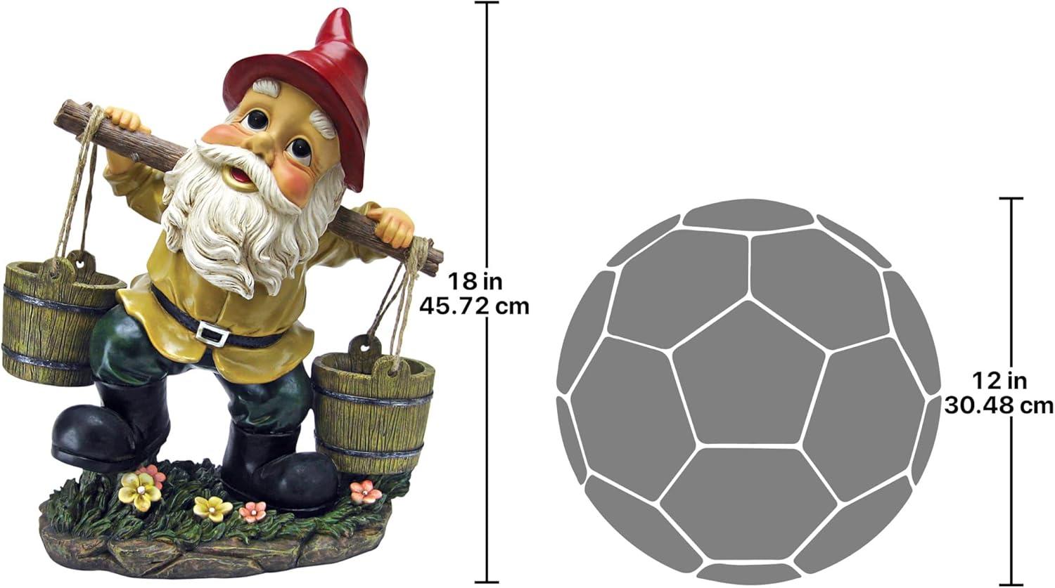 Design Toscano Barney Two Buckets Garden Gnome Statue