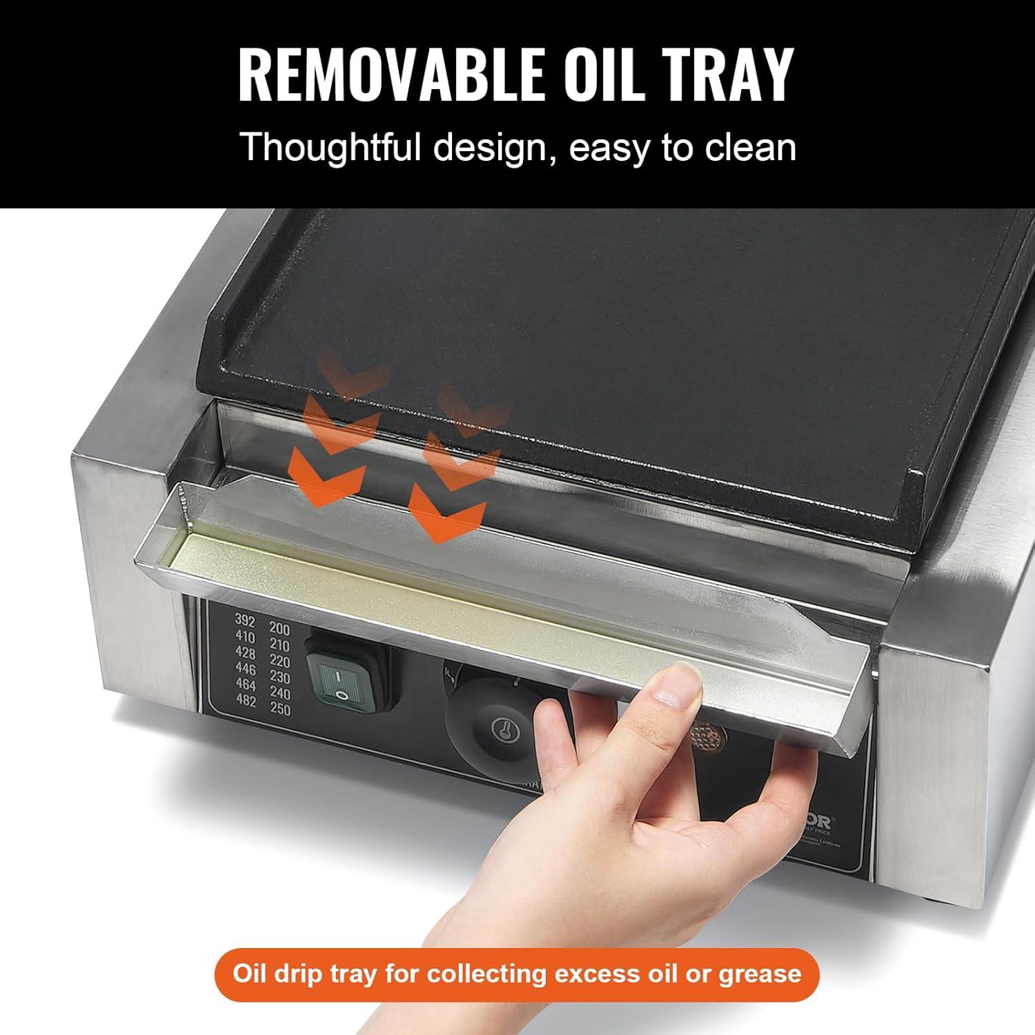 Stellweilan Tessberg Commercial Panini Press Grill Electric Sandwich Maker Griddle Plate 9"x9"