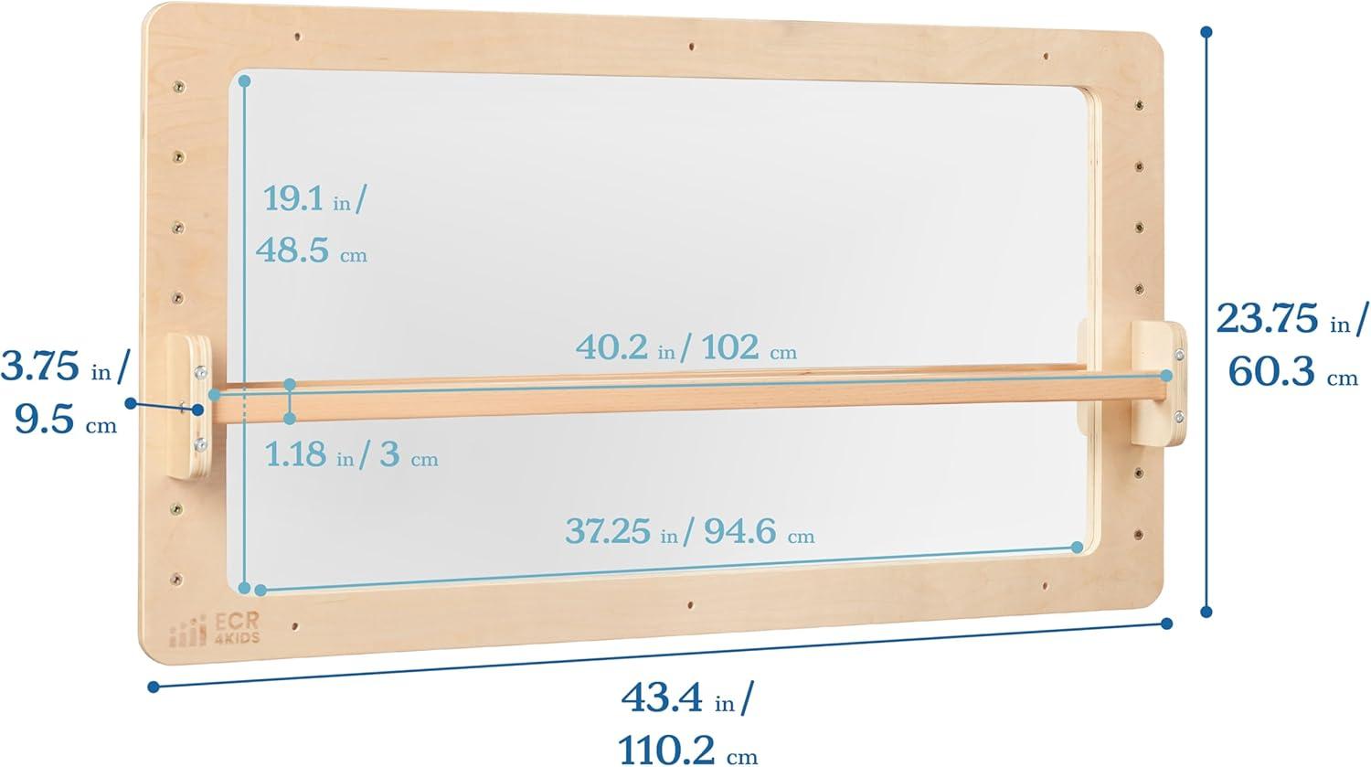 ECR4Kids Wall-Mounted Coordination Mirror, Balance Mirror