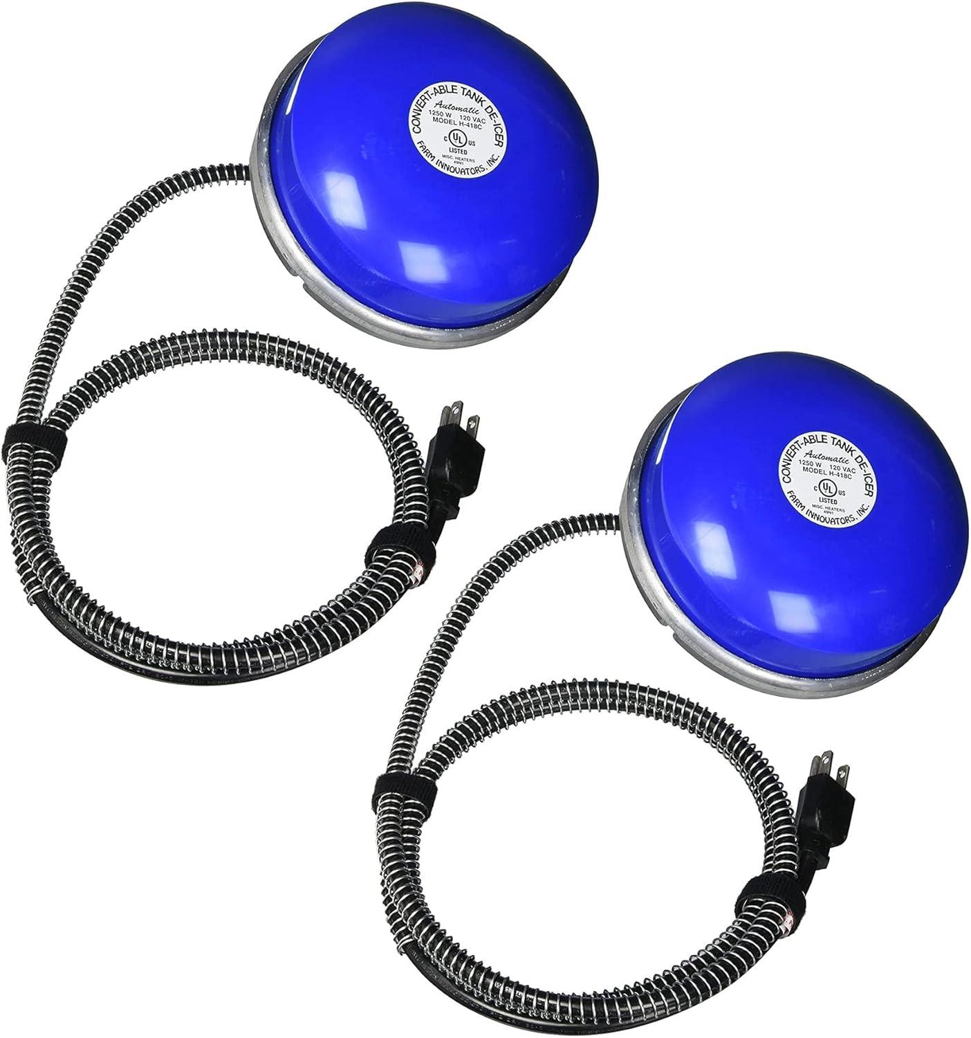 Cast Aluminum Blue Floating and Submergible Tank De-Icer, 2 Pack