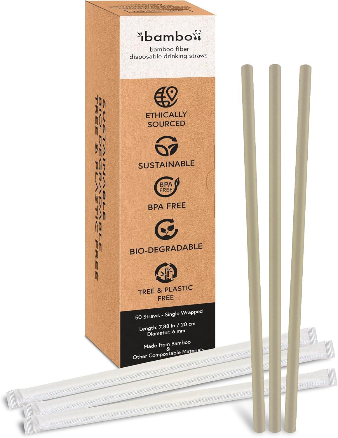 Ibambo Bamboo Straws - Disposable Eco-Friendly Sippers