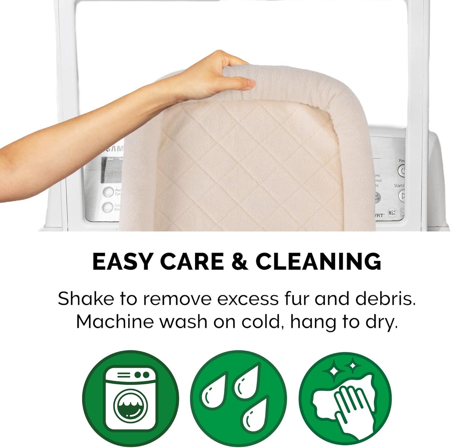 FurHaven Faux Lambswool Crate Bolster Pet Bed