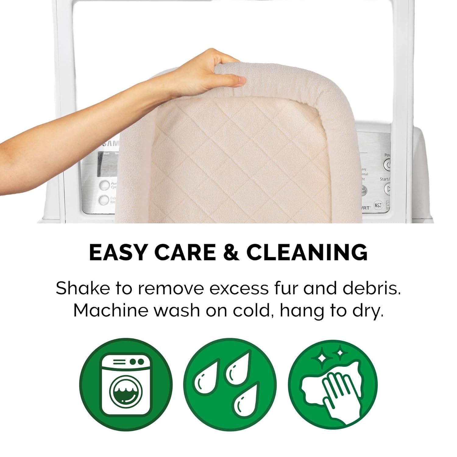 FurHaven Faux Lambswool Crate Bolster Pet Bed