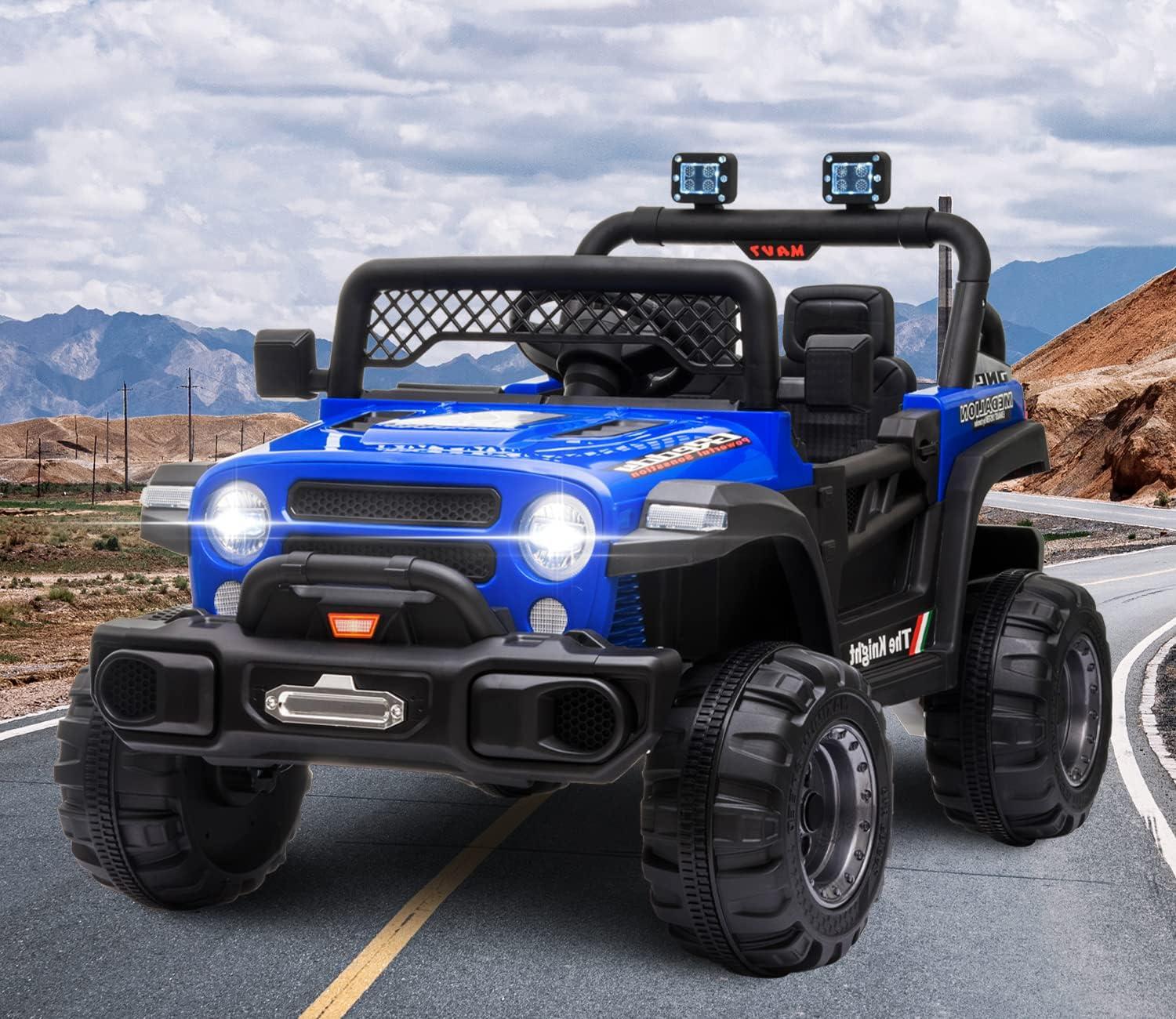 GZXS Bbh-016 Dual Drive 12V 4.5A.H With 2.4G Remote Control Off-Road Vehicle Astm-Certified For 3-6 Years Kids ，Blue