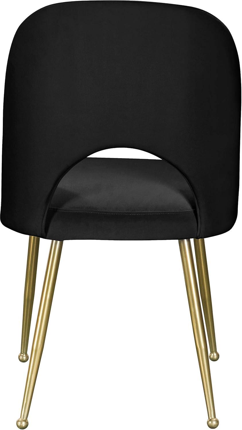 Meridian Furniture Logan Black Velvet Dining Chair (Set of 2)