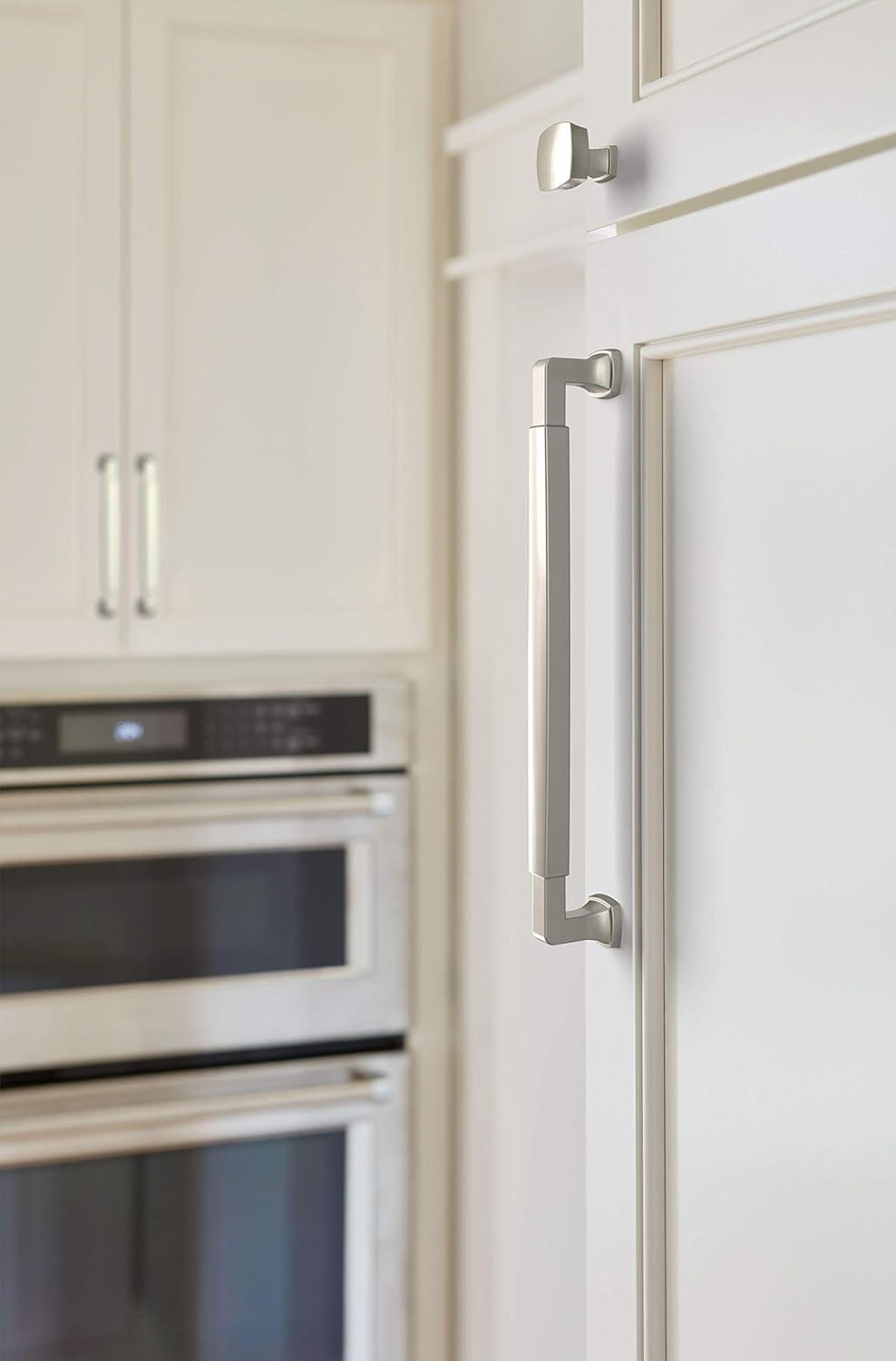 Amerock Stature 8-13/16 inch (224mm) Center-to-Center Satin Nickel Cabinet Pull