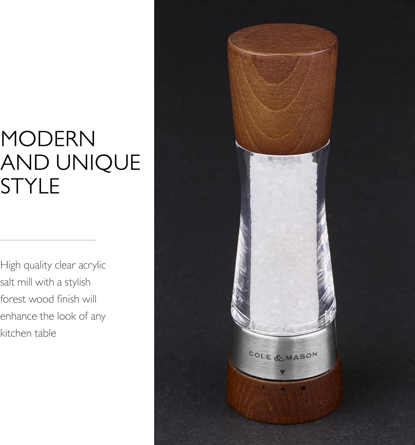 Forest Wood and Acrylic Adjustable Salt Grinder