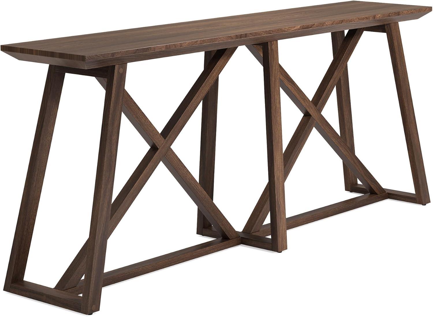 Tribesigns Farmhouse Console Table for Entryway: 70.9-Inch Extra Long Entryway Entry Table, Narrow Wooden Sofa Table Behind Couch for Hallway, Entrance, Foyer, Living Room, Rustic Brown