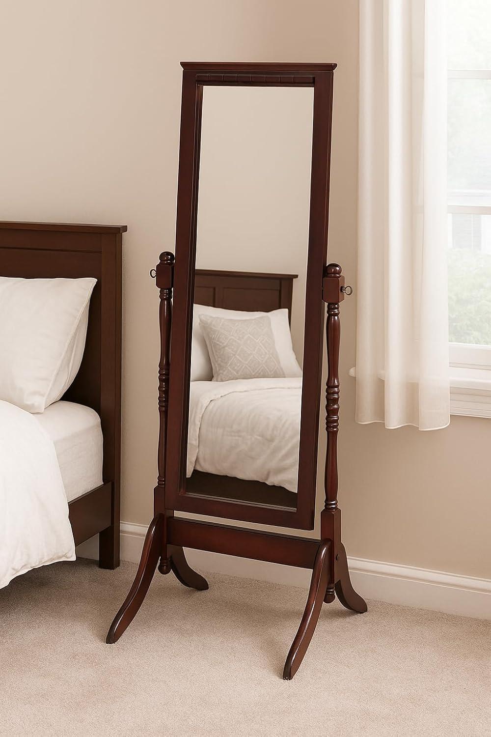 YuraZH Victoria Cheval Mirror, Walnut