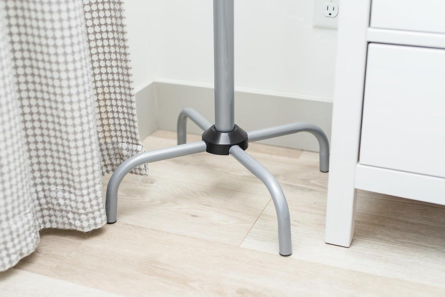 Gray Coat Rack - Freestanding Hat and Coat Stand with 8 Hooks