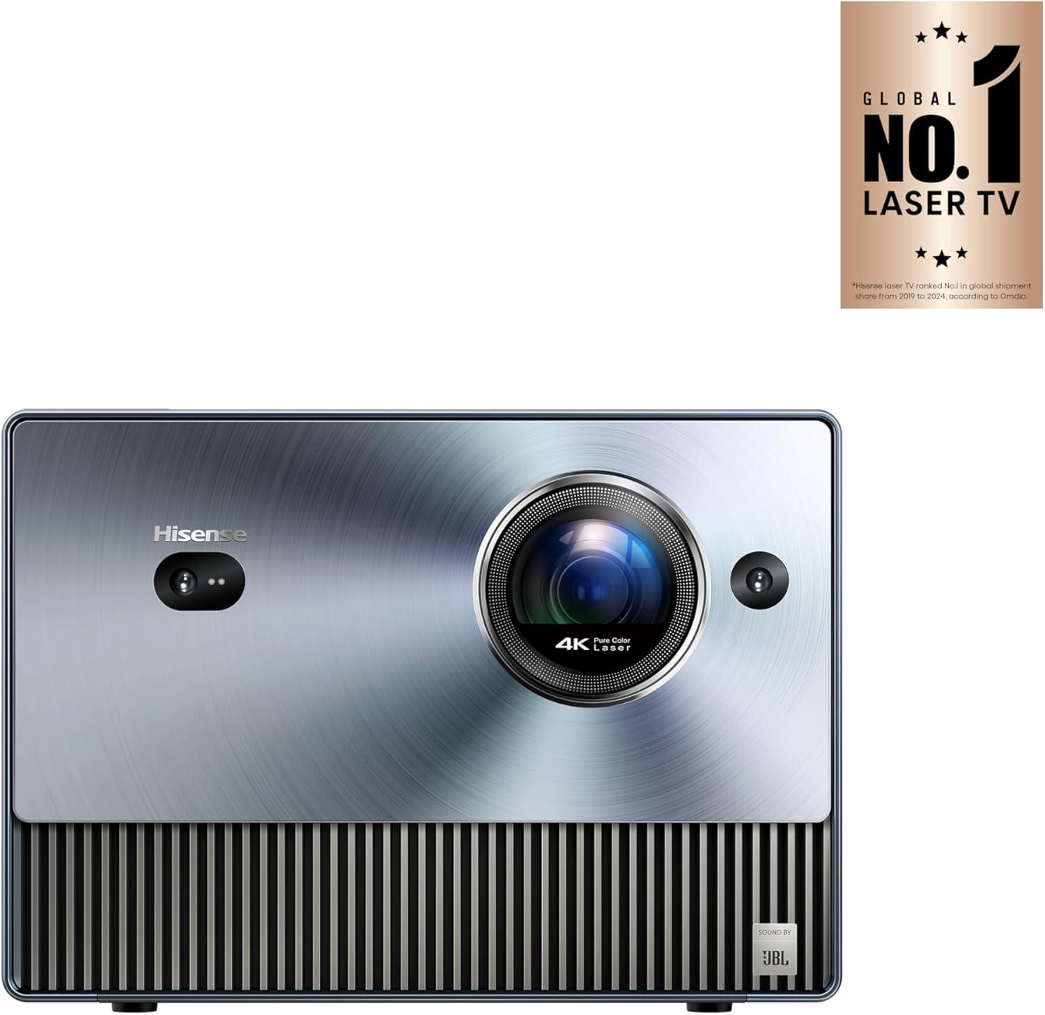 Hisense C1 Trichroma Laser 4K UHD Mini Projector with Dolby Vision, Dolby Atmos, & 1,600 Lumen Brightness