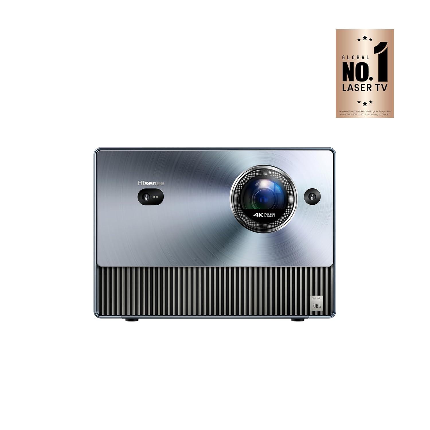 Hisense C1 Trichroma Laser 4K UHD Mini Projector with Dolby Vision, Dolby Atmos, & 1,600 Lumen Brightness