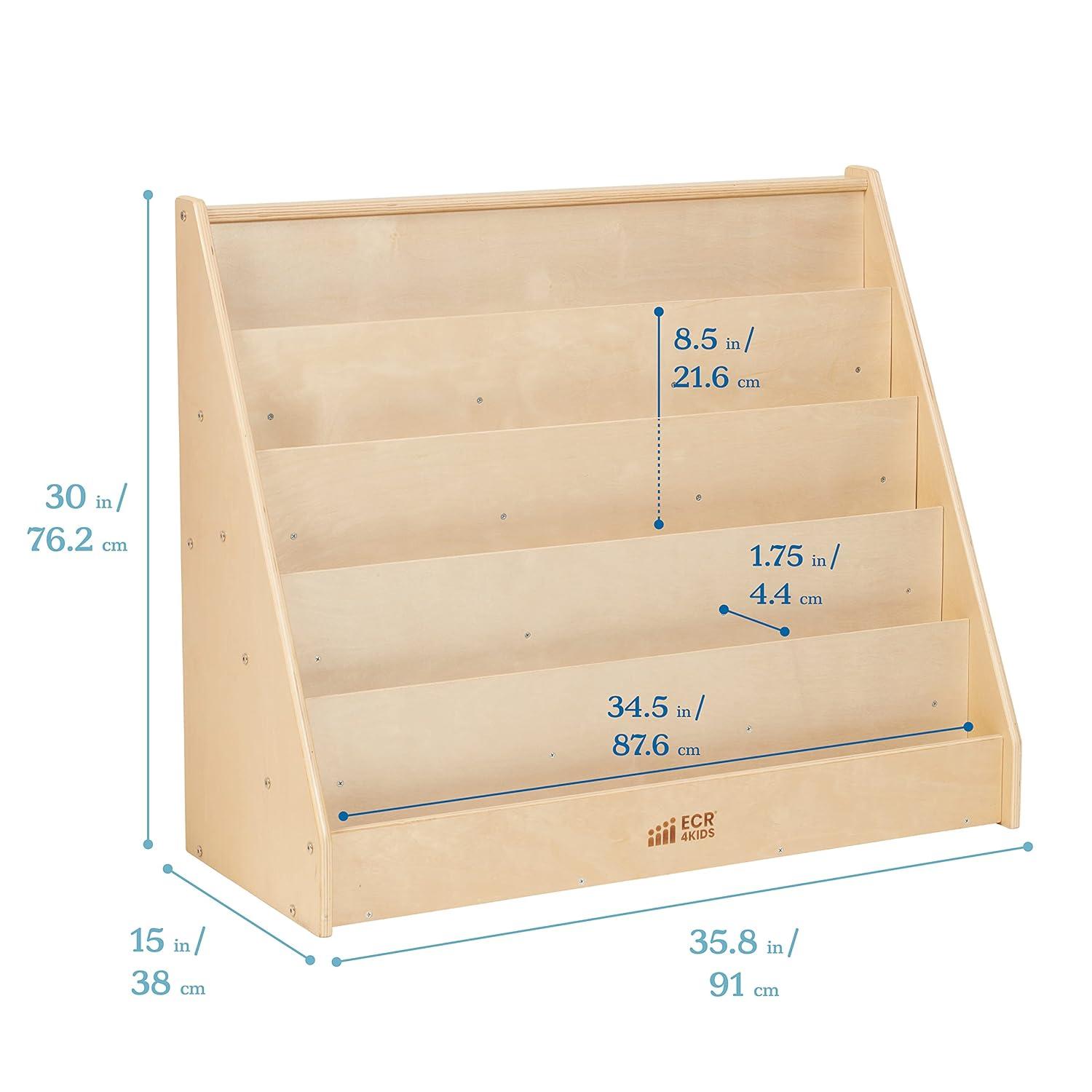 ECR4Kids Single-Sided Book Display, Classroom Bookshelf