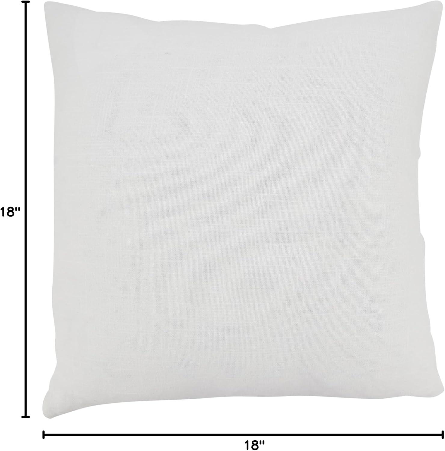 Saro Lifestyle Shoreline Serenity Scallop Design Poly Filled Throw Pillow, Off-White, 18"x18"