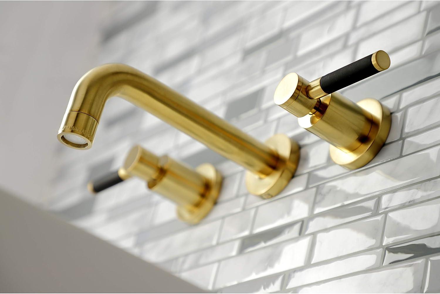 Kingston Brass Kaiser Two-Handle 3-Hole Wall Mount Bathroom Faucet
