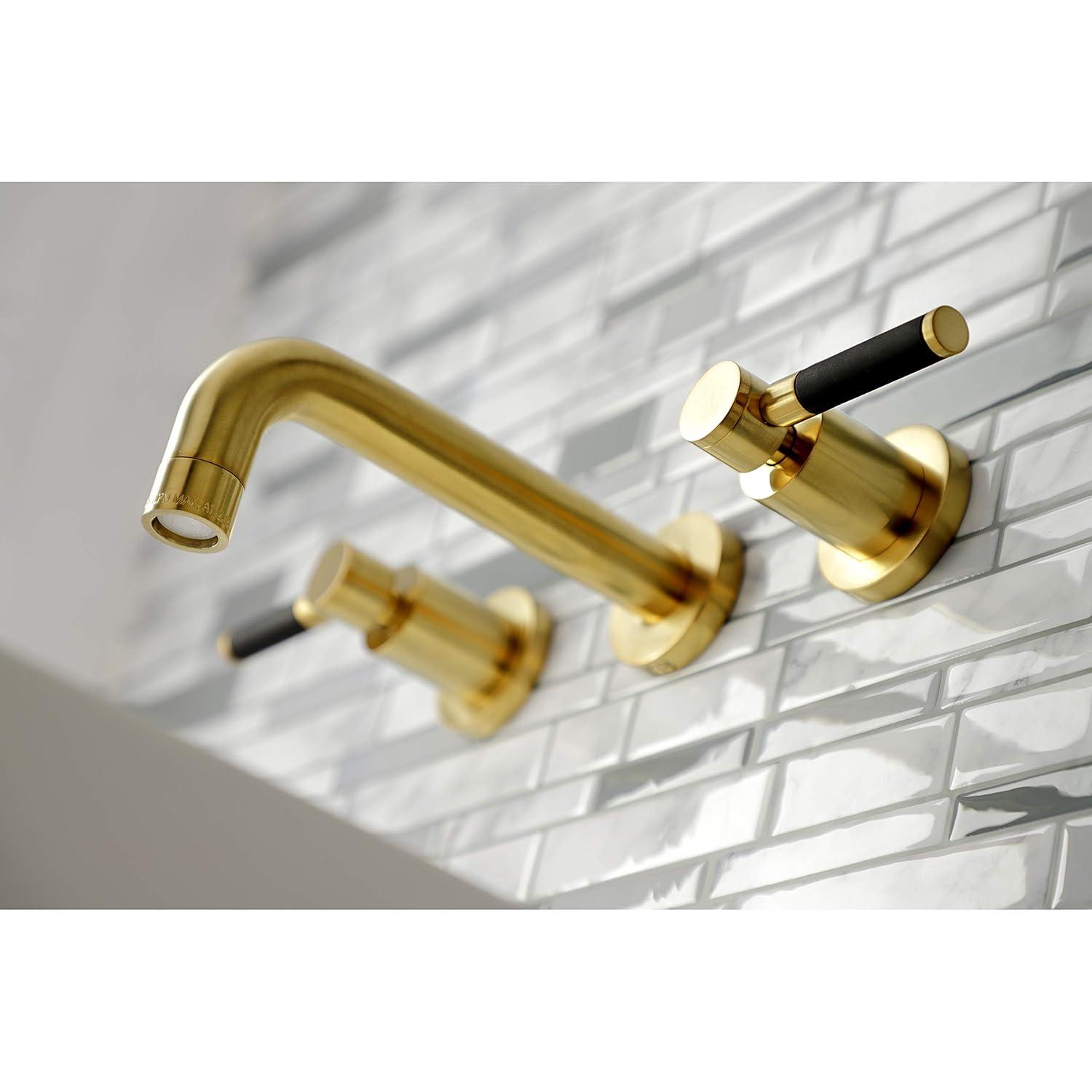 Kingston Brass Kaiser Two-Handle 3-Hole Wall Mount Bathroom Faucet