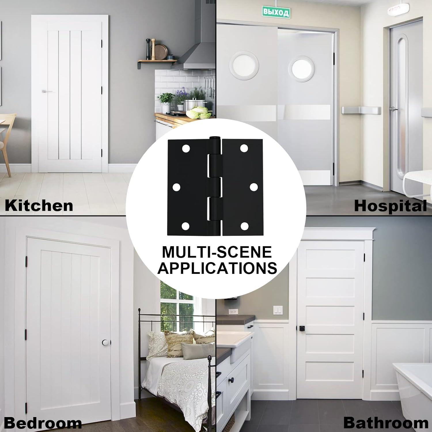 Design House 3.5" H x 3.5" W Butt Bearing Door Hinges (Set of 3)