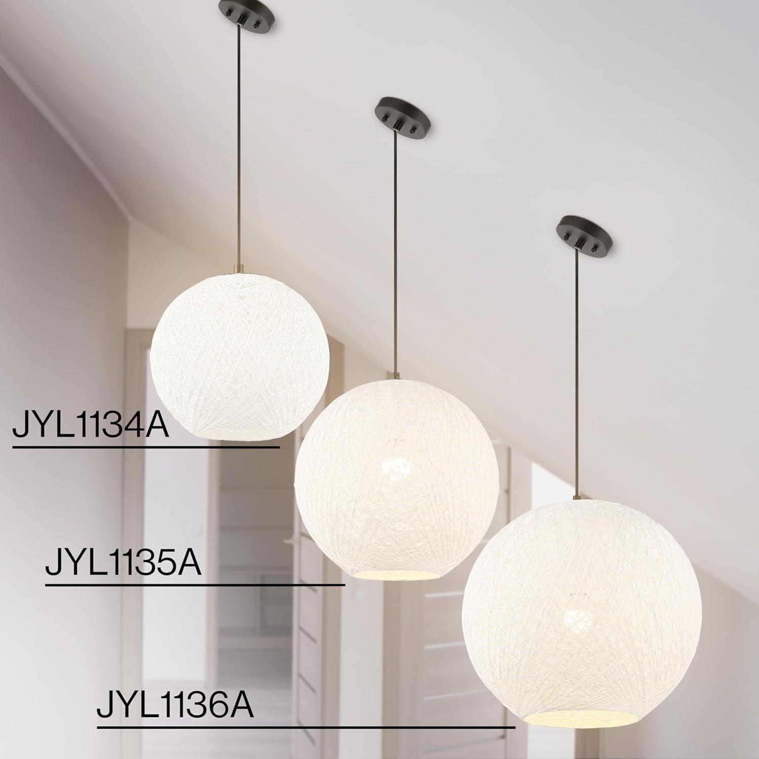 Isla Jade 12" Lacey Bohemian Minimalist Iron/Rope Woven Globe LED Pendant White/Black : 20x20 Inch Polyester, Machine Washable Cloth Napkins