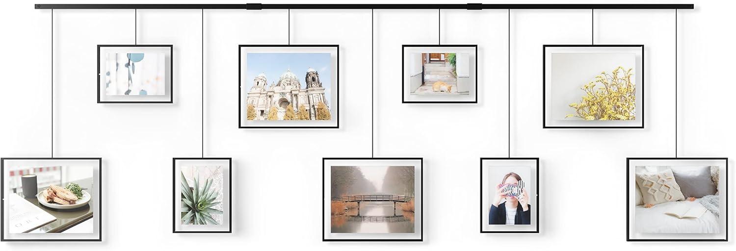 Exhibit Classic Black Multi-Photo Wall Display with Sleek Beam