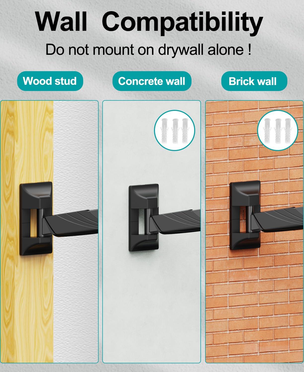 MOUNT PRO Monitor Wall Mount for 13 to 32 inch Computer Screen, Adjustable Single Wall Mount Monitor Arm, Full Motion Vesa Wall Bracket 100x100, Hold up to 17.6lbs, Black