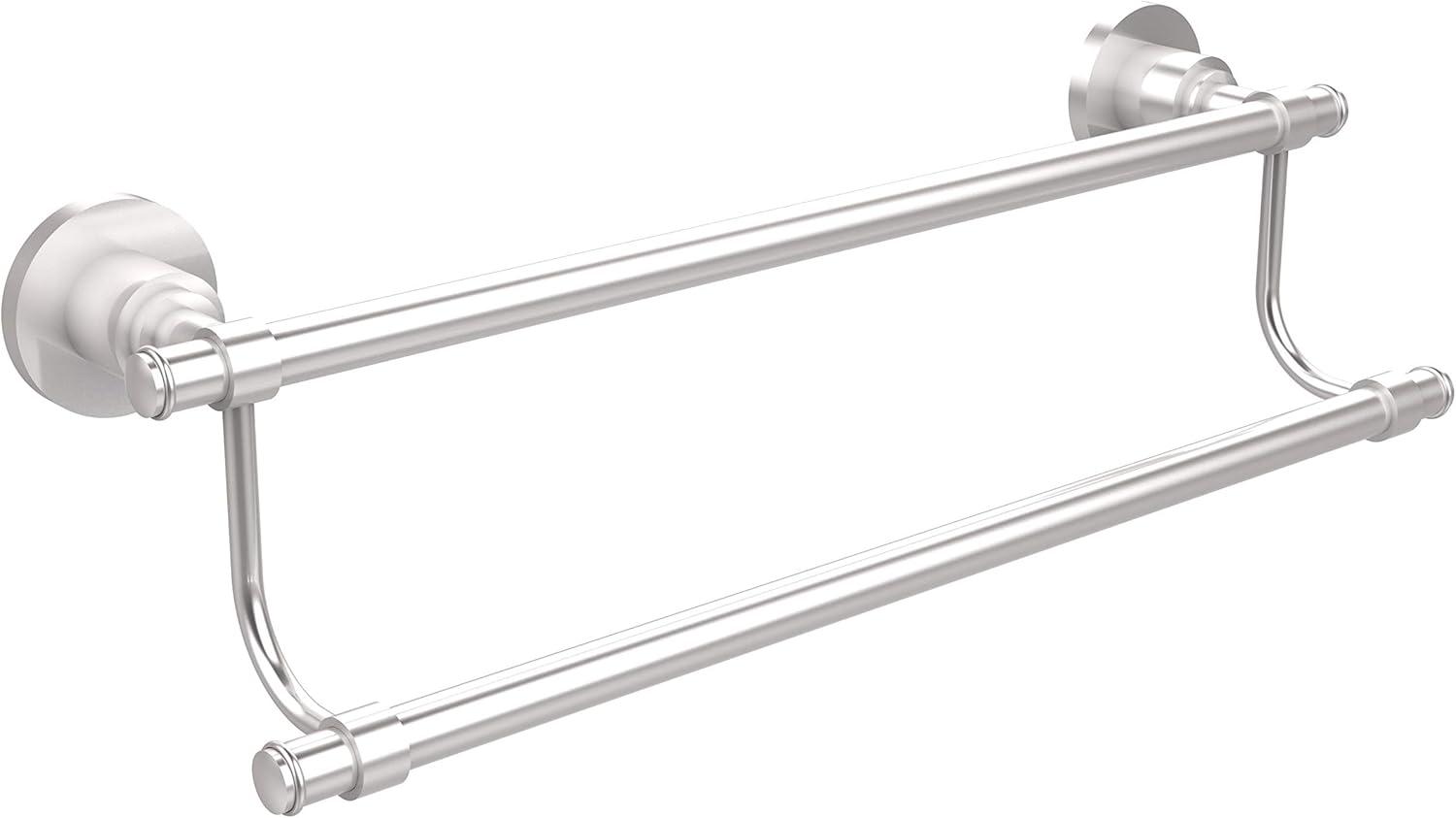 Satin Chrome 36-Inch Double Wall Mounted Towel Bar