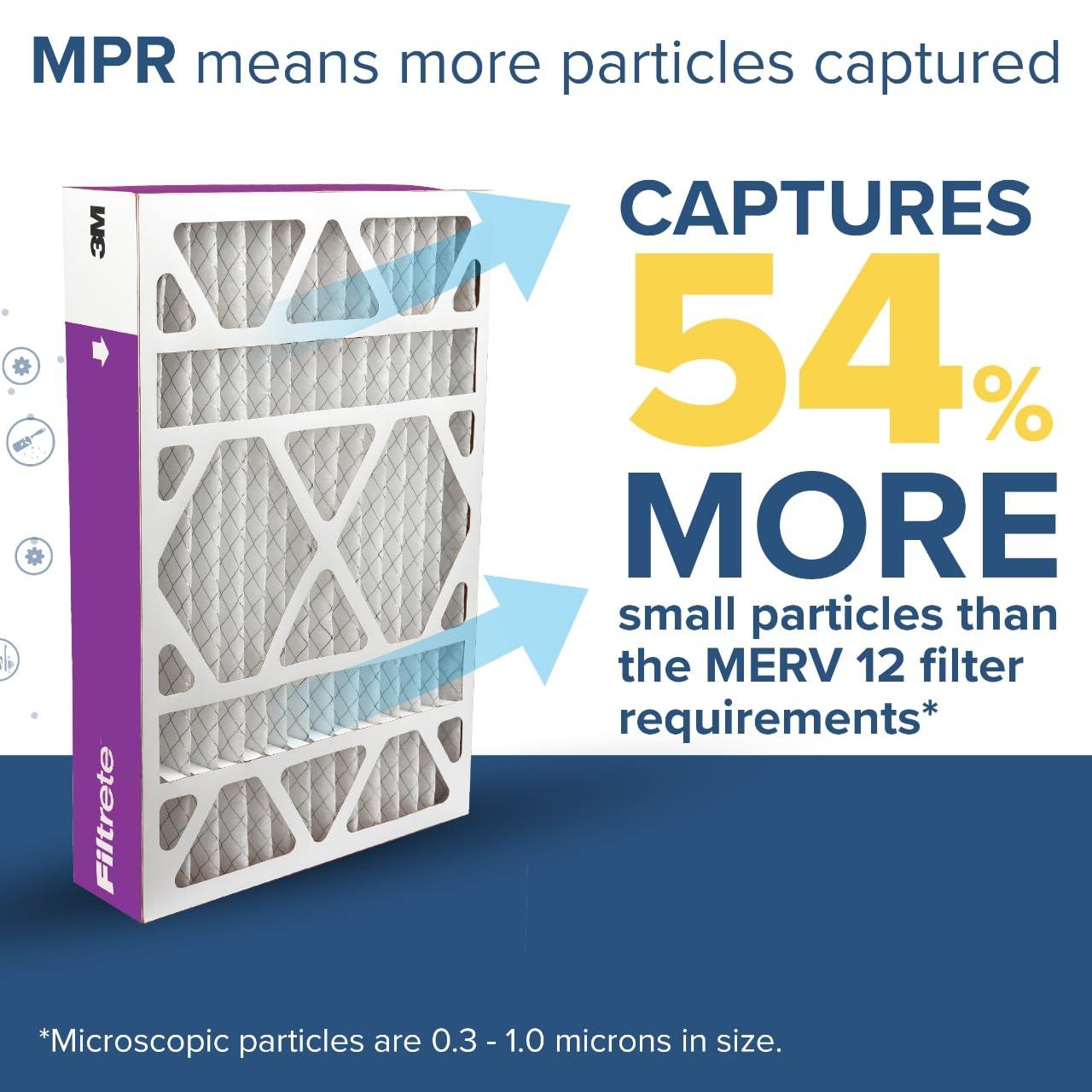 Filtrete MPR 1550 DP AC Furnace Air Filter Allergen, Bacteria & Virus, 20x25x4SlimFit, 2 Count