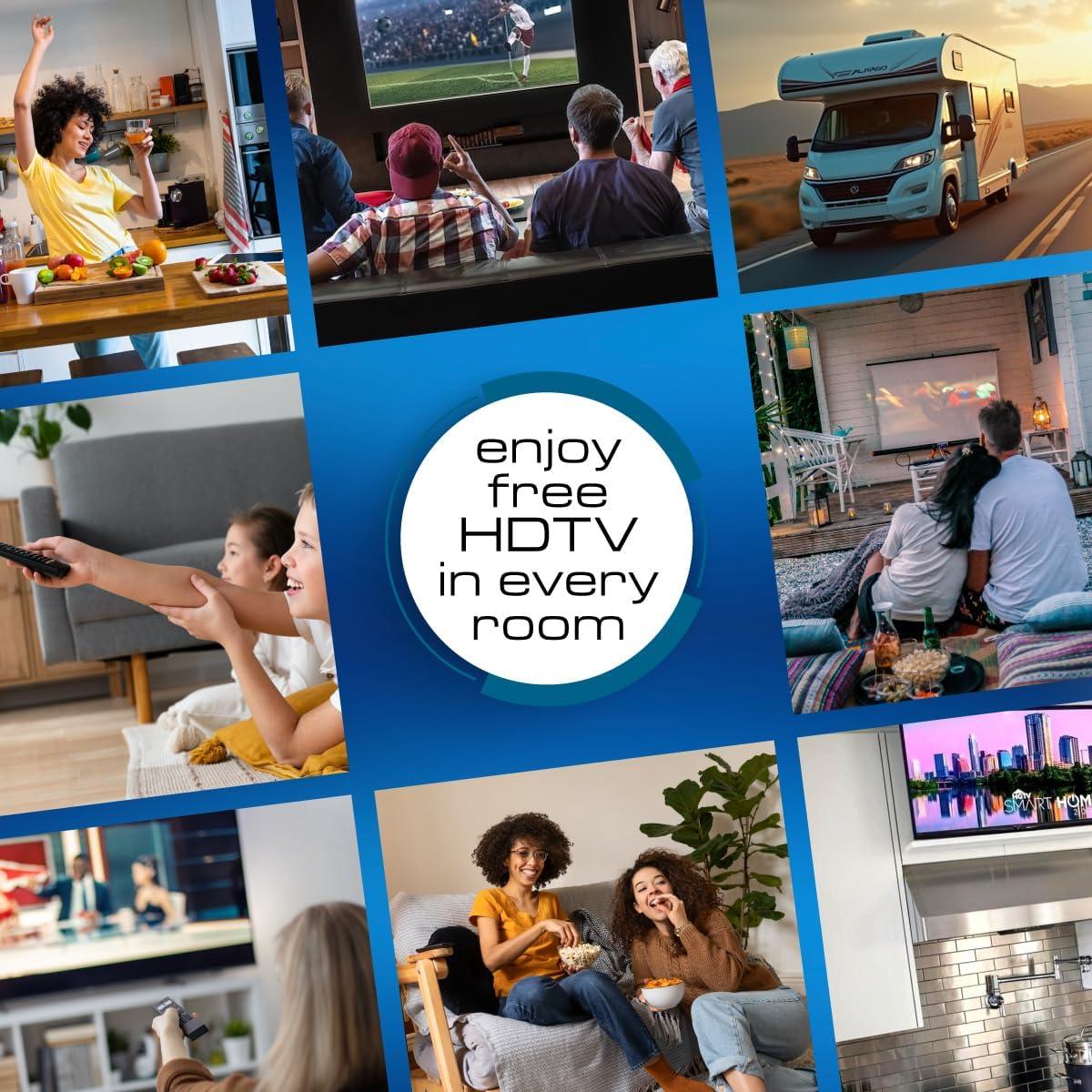 Antennas Direct® ClearStream 4 UHF Indoor Outdoor TV Antenna, Multi-Directional, 70+ Mile Range, 4K 8K UHD, NEXTGEN TV in Black