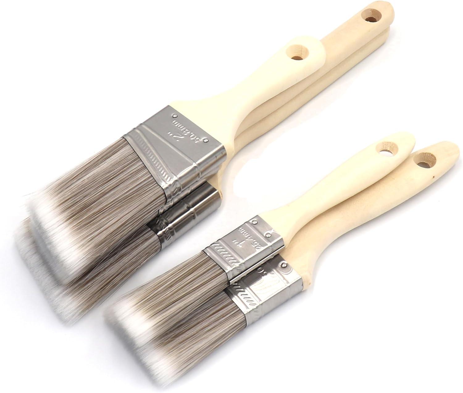 Pro Grade Premium Paint Brushes, 5 Piece Variety Set, Interior/Exterior Painting