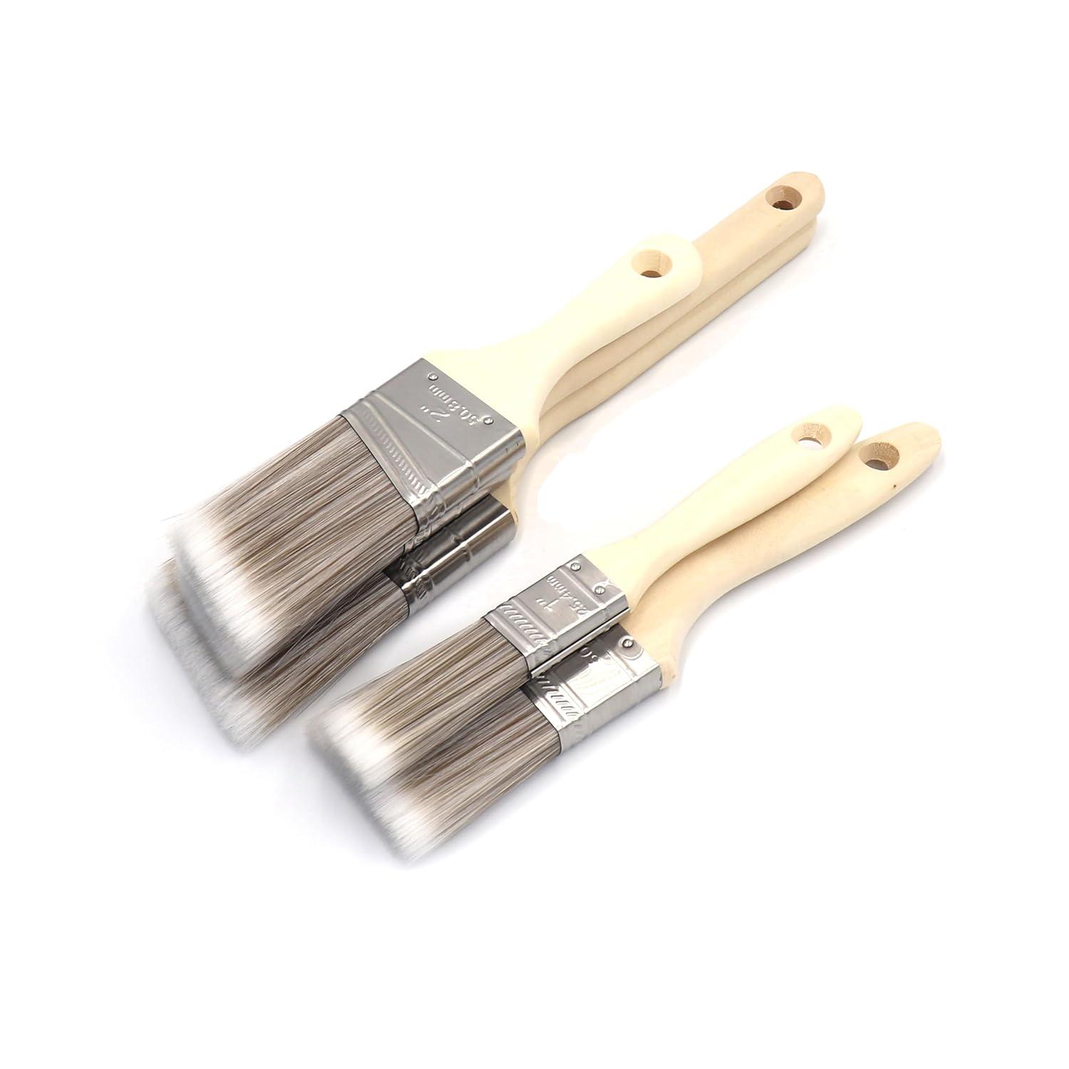 Pro Grade Premium Paint Brushes, 5 Piece Variety Set, Interior/Exterior Painting