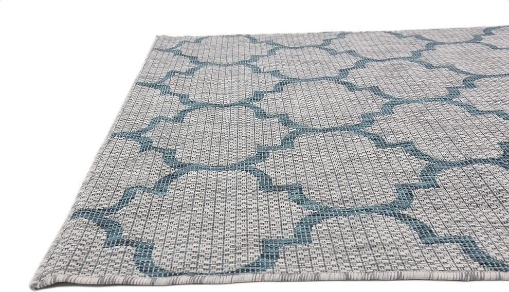 Unique Loom Outdoor Trellis Geometric Woven Area Rug