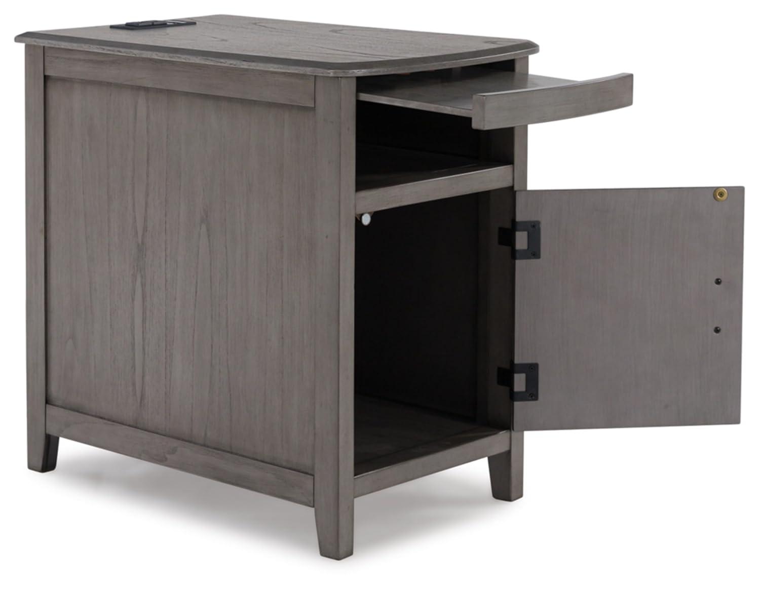 Signature Design by Ashley Casual Devonsted Chairside End Table  Gray