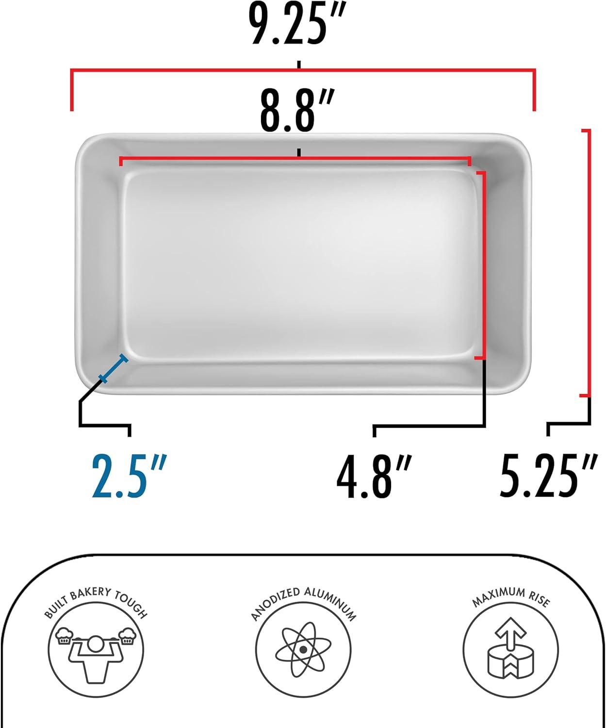 Fat Daddio's 9 x 5 Anodized Aluminum Bread Loaf Pan