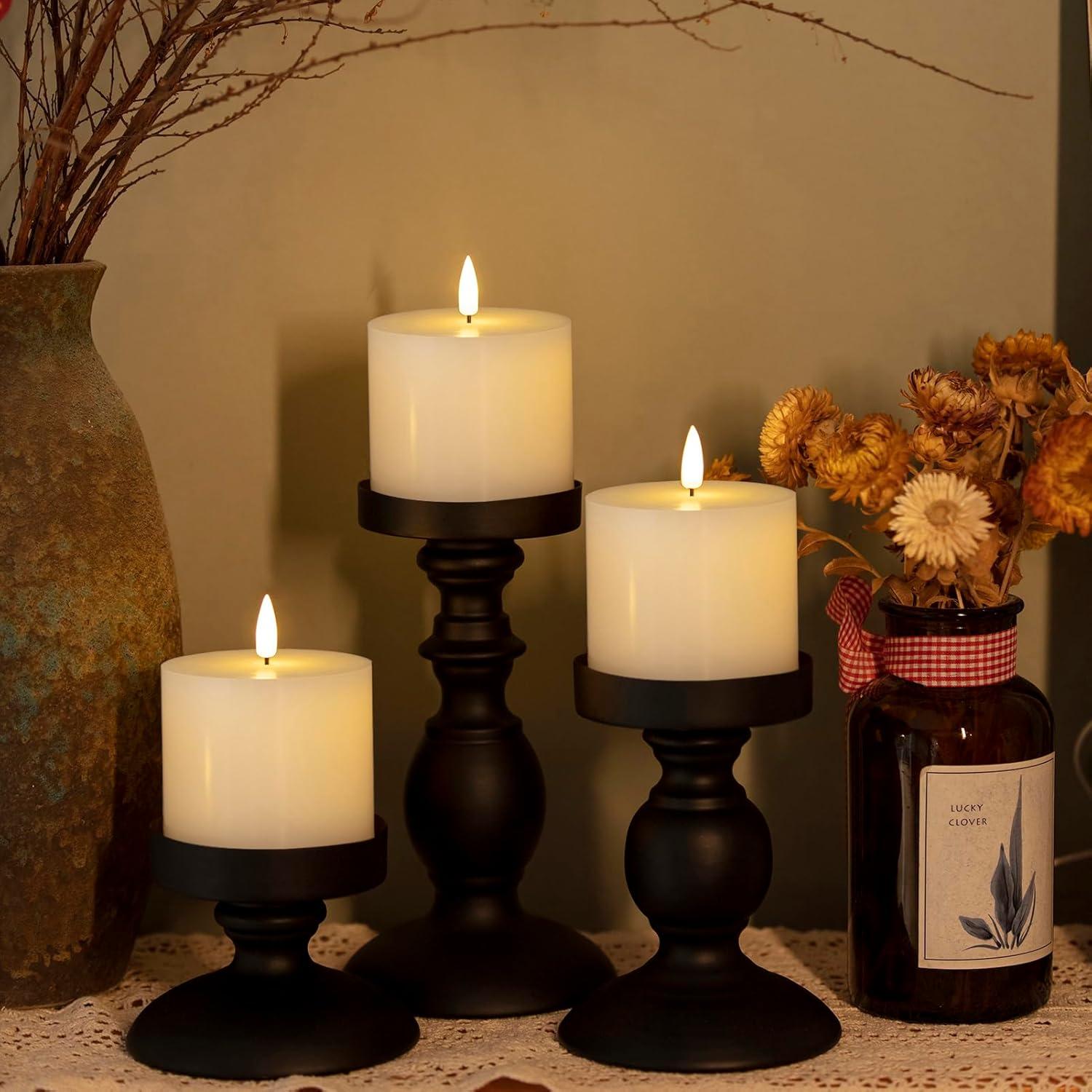 Stonebriar Unscented Flameless Pillar Candle