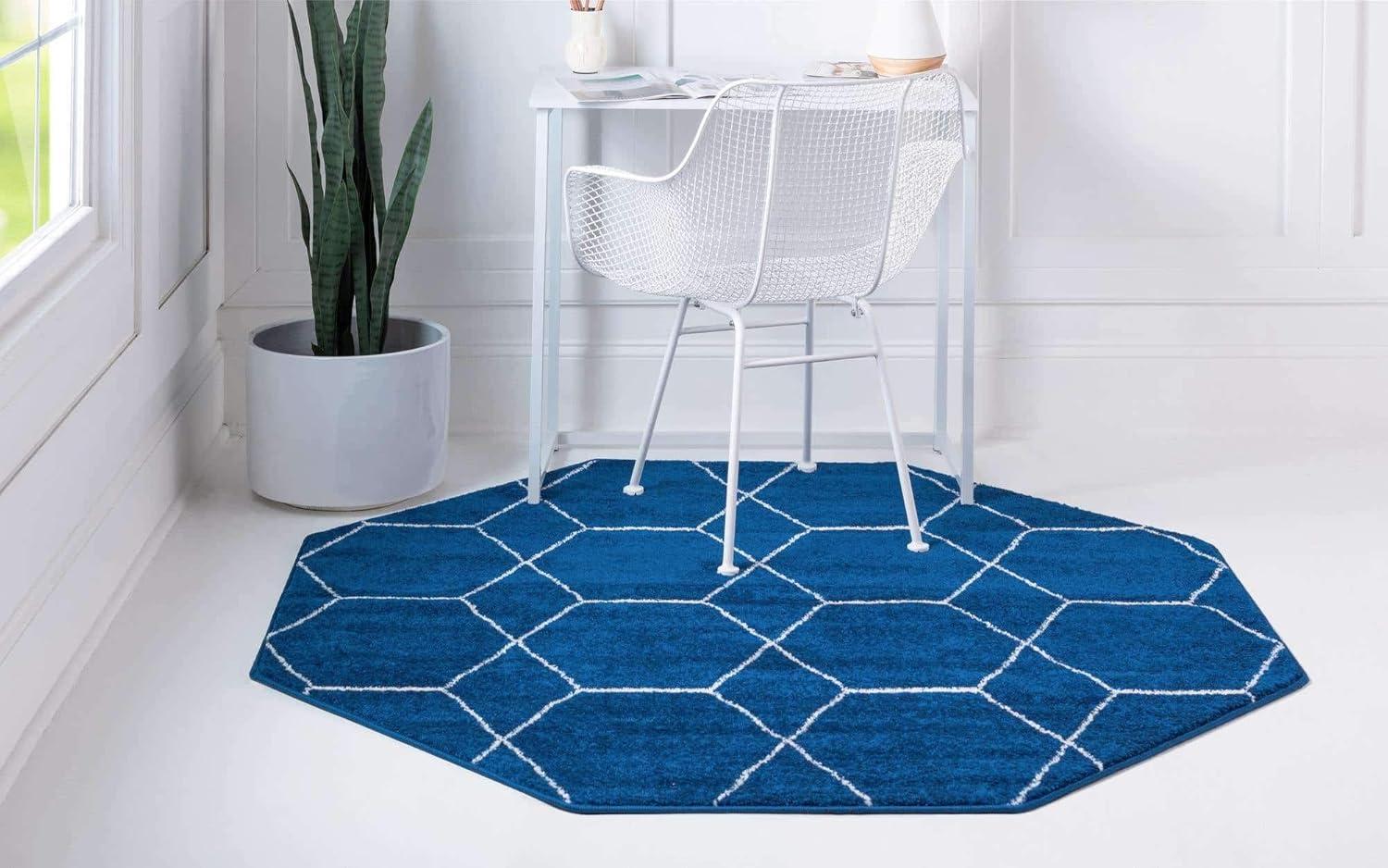 Unique Loom Trellis Frieze Geometric Trellis Indoor Woven Area Rug