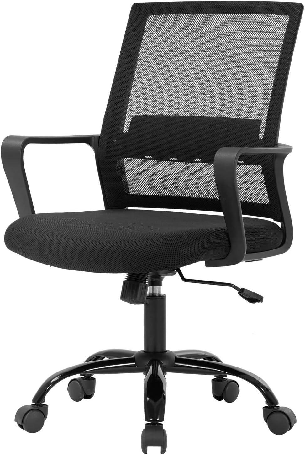 BestMassage Office Chair Mesh Computer Chair Task Chair with Lumbar Support & 360° Swivel Home Office Swivel Chair Modern Desk Chair