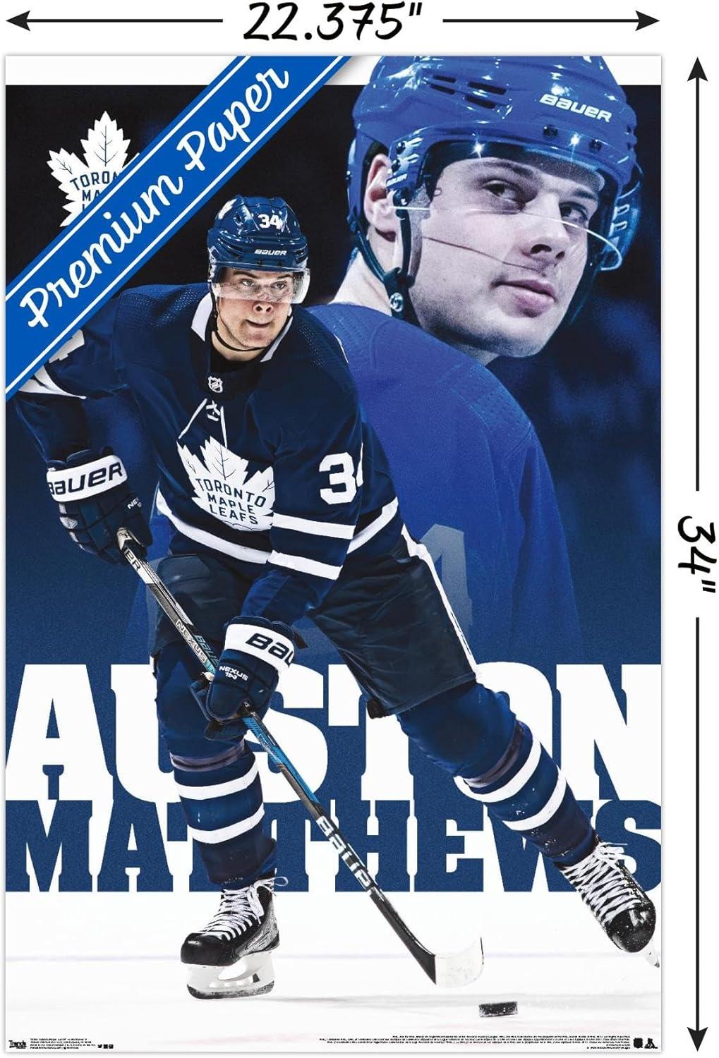 Trends International NHL Toronto Maple Leafs - Auston Matthews 17 Unframed Wall Poster Print Black Clip Bundle 22.375" x 34"