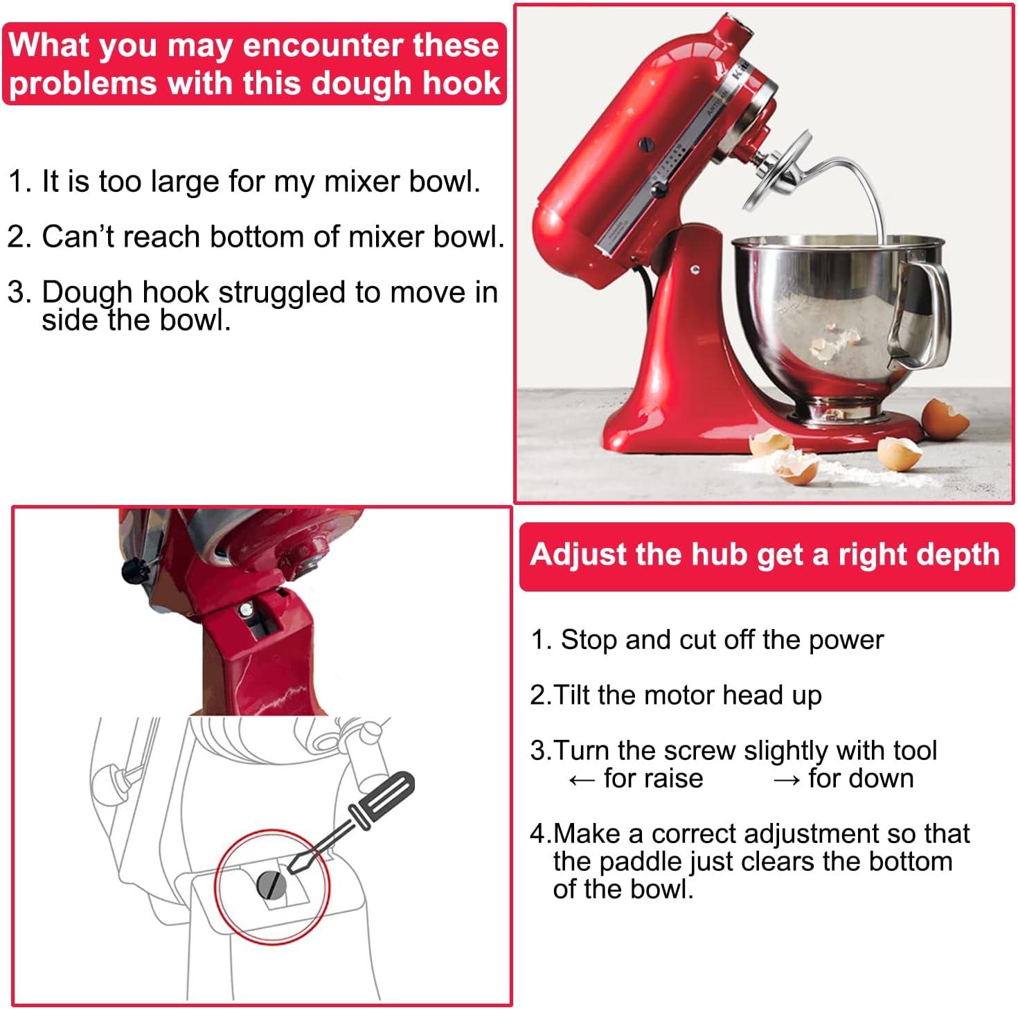 Stainless Steel Flat Beater Tilt-Stand Mixer Attachments for 4.5-5QT K45SS KSM165 KSM100 KSM95
